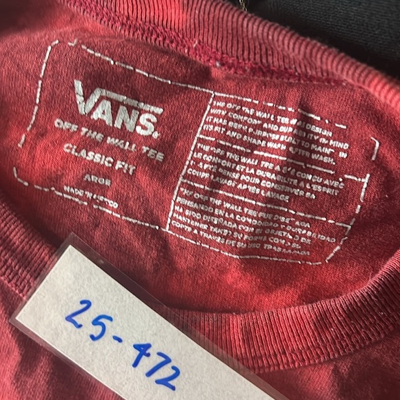 Red Tie Dye Vans Tee - Picture 3 of 3
